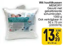 Cora Memory Wit hoofdkussen aanbieding