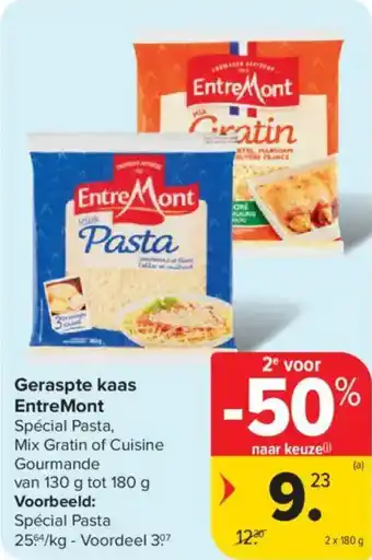 Carrefour Market Entre Mont Geraspte Kaas aanbieding