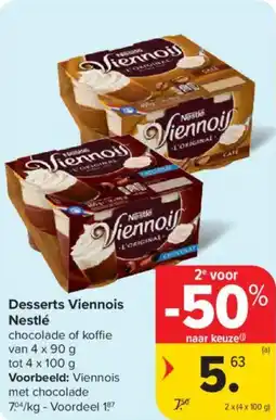 Carrefour Market Nestlé Desserts Viennois aanbieding