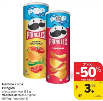 Carrefour Market Gamma Chips Pringles aanbieding