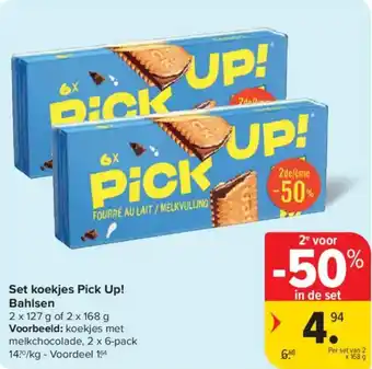 Carrefour Market Set koekjes Pick Up! Bahlsen aanbieding