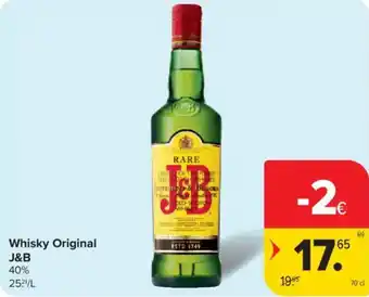 Carrefour Market J&B Whisky Original  40% aanbieding