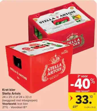 Carrefour Market Stella Artois Krat Bier aanbieding