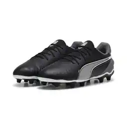 Decathlon KING MATCH FG/AG voetbalschoenen voor jongeren PUMA Black White Cool Dark Gray aanbieding