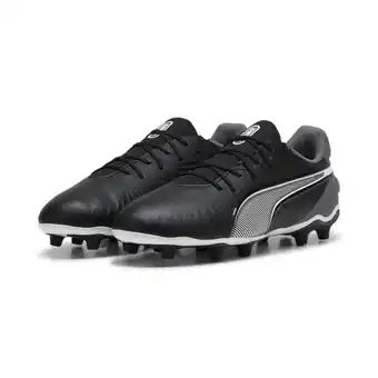 Decathlon KING MATCH FG/AG voetbalschoenen voor jongeren PUMA Black White Cool Dark Gray aanbieding