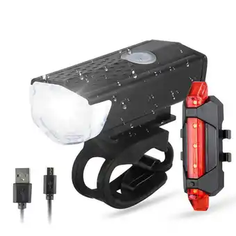 Decathlon LED-fietslicht vooraan 300 lumen + USB-achterlicht aanbieding