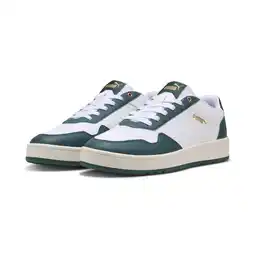 Decathlon Court Classic sneakers PUMA White Dark Myrtle Gold Green aanbieding