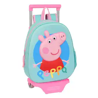 Decathlon Schoolrugzak met Wielen Peppa Pig Turkoois aanbieding