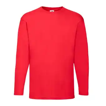 Decathlon Unisex Adult Valueweight Tshirt met lange mouwen (Rood) aanbieding