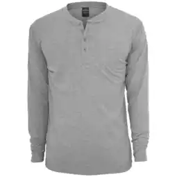 Decathlon Heren Basic Henley Tshirt met lange mouwen (Grijs) aanbieding