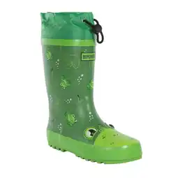 Decathlon Kinderen/Kinderen Mudplay Jnr Frog Square Wellington Boots (Kikkergroen) aanbieding