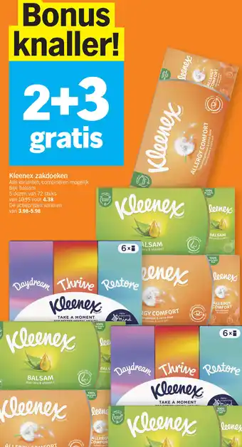 Albert Heijn Kleenex zakdoeken aanbieding