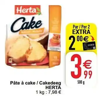 Pâte à cake - cakedeeg herta 500g