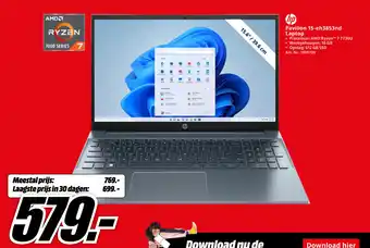 MediaMarkt Hp Pavilion 15-eh3853nd Laptop aanbieding