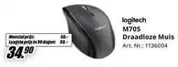 MediaMarkt logitech M705 Draadloze Muis aanbieding