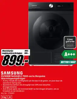 MediaMarkt Samsung DV90BB7445GBS2 7000-serie Bespoke Warmtepompdroger aanbieding