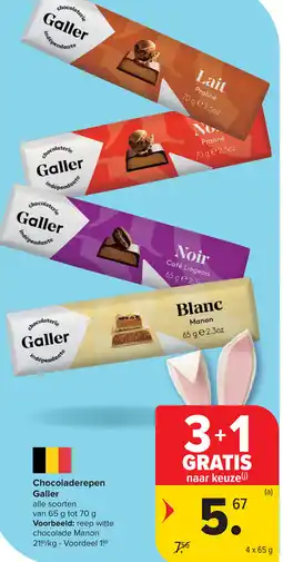 Carrefour Galler Chocoladerepen aanbieding