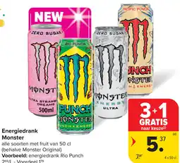 Carrefour Monster Energiedrank aanbieding