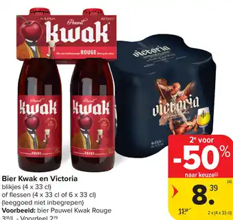 Carrefour Bier Kwak en Victoria aanbieding