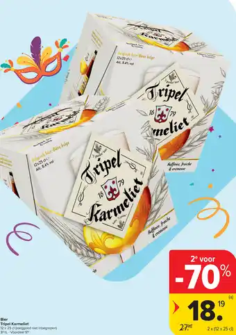 Carrefour Tripel Karmeliet bier aanbieding