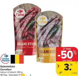 Carrefour Salamisticks Carrefour aanbieding