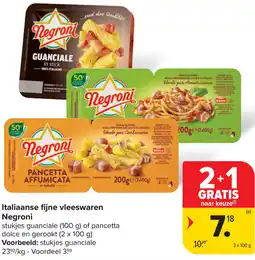 Carrefour Negroni Italiaanse fijne vleeswaren aanbieding