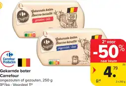 Carrefour Gekarnde boter Carrefour aanbieding