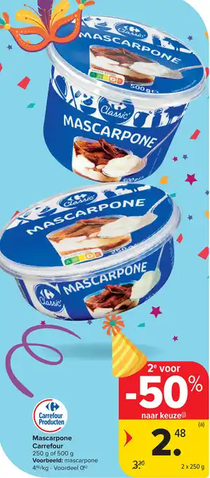 Carrefour Mascarpone Carrefour aanbieding