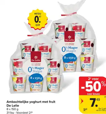 Carrefour De Lelie Ambachtelijke yoghurt met fruit aanbieding