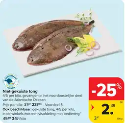 Carrefour Niet-gekuiste tong aanbieding