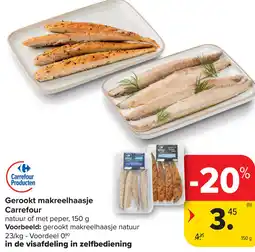 Carrefour Gerookt makreelhaasje Carrefour aanbieding