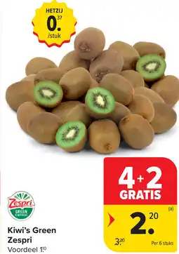 Carrefour Zespri Kiwi's Green aanbieding