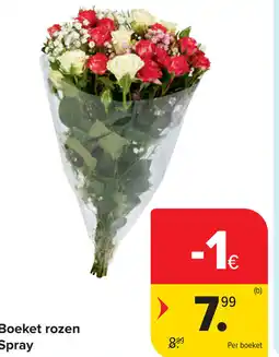 Carrefour Boeket rozen Spray aanbieding