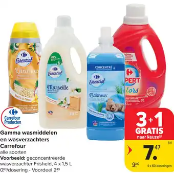 Carrefour Gamma wasmiddelen en wasverzachters Carrefour aanbieding