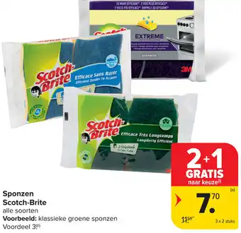 Carrefour Scotch Brite Sponzen aanbieding