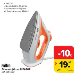 Carrefour Braun Stoomstrijkijzer SI1009OR aanbieding