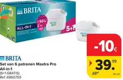 Carrefour Brita set van 6 patronen maxtra pro aall-in-1 aanbieding