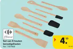 Carrefour Set van 9 houten benodigdheden Ref. 7197468 aanbieding