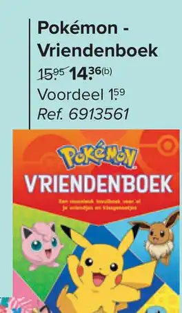 Carrefour Pokémon - Vriendenboek aanbieding