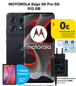 Carrefour MOTOROLA Edge 50 Pro 5G 512GB aanbieding