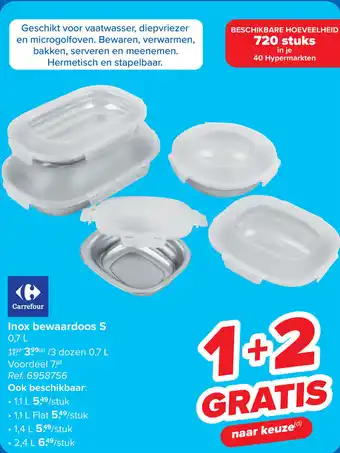 Carrefour Inox bewaardoos S aanbieding