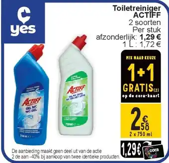 Cora Toiletreiniger ACTIFF aanbieding