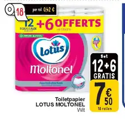 Cora Toiletpapier LOTUS MOLTONEL aanbieding