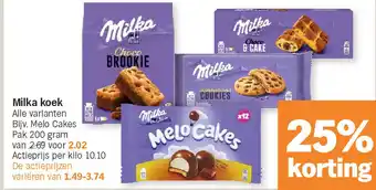 Albert Heijn Milka koek aanbieding