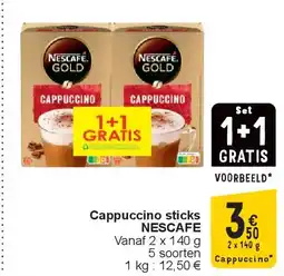 Cora Cappuccino sticks NESCAFE aanbieding