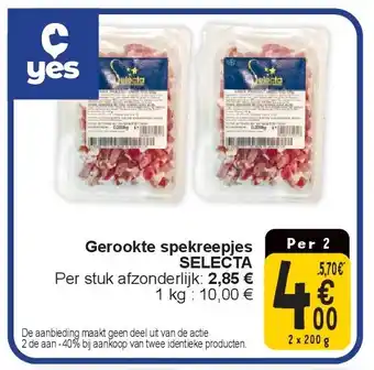 Cora Gerookte spekreepjes SELECTA aanbieding