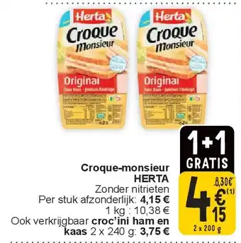 Cora Croque-monsieur HERTA aanbieding