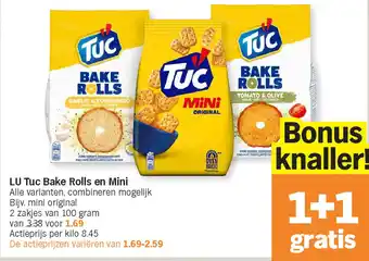 Albert Heijn LU Tuc Bake Rolls en Mini aanbieding