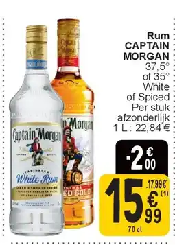 Cora Rum CAPTAIN MORGAN aanbieding