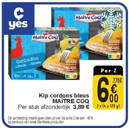 Cora Kip cordons bleus MAÎTRE COQ aanbieding